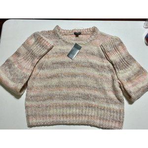 Wild Fable Crewneck Pullover Sweater Size XL Space dye Pink Striped NWT